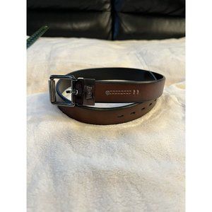 Levis Womens Brown Casual Synthetic Leather Single Prong Silver Buckle Size Med